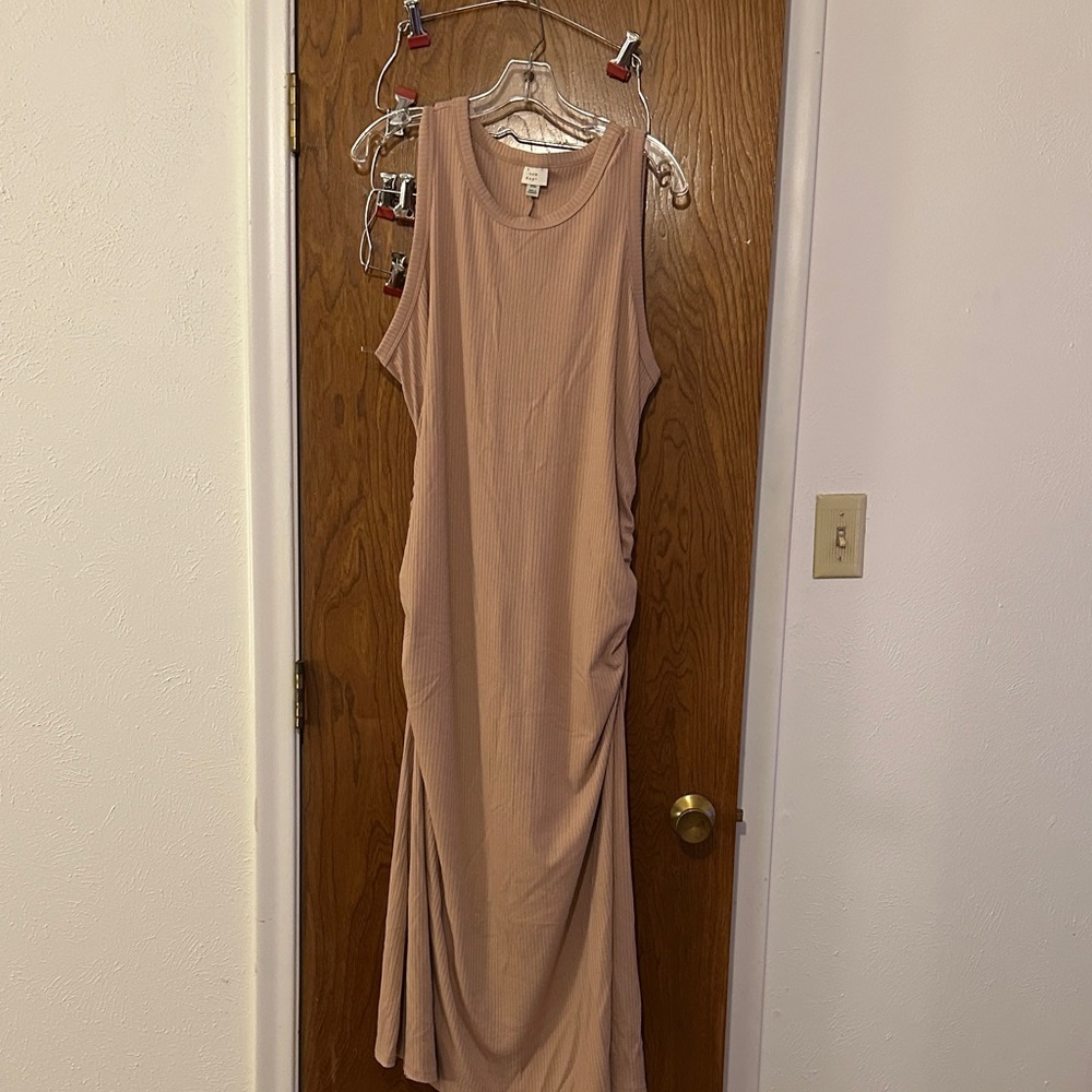 a new day Tan Midi Dress